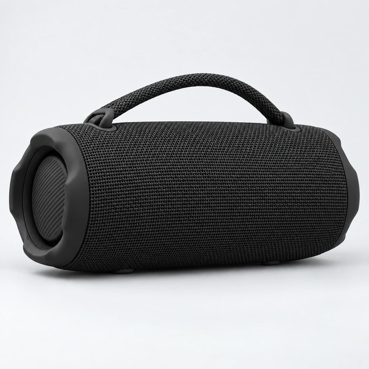 JBL Charge 6, versão Preto, em foto de produto sobre fundo neutro